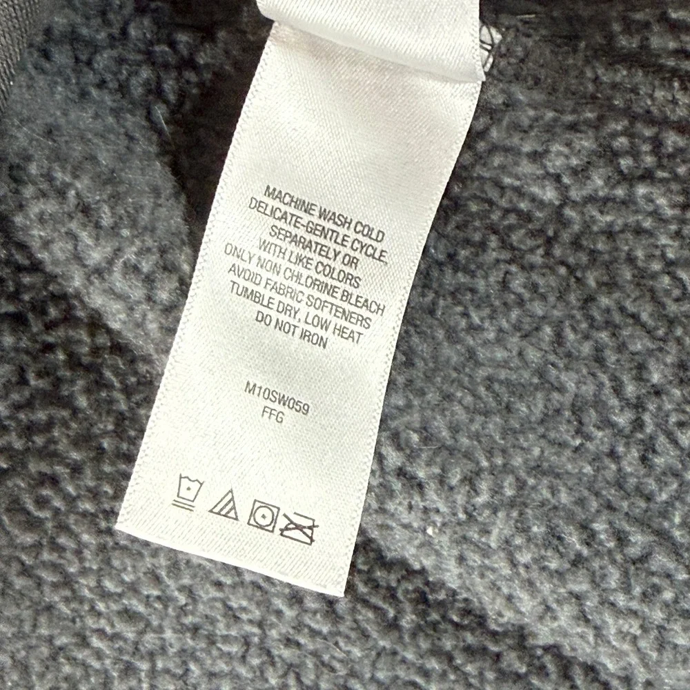 Cabelas Sweater Fleece Pullover Crew Neck Mens L Gray Raglan Sleeve Pockets